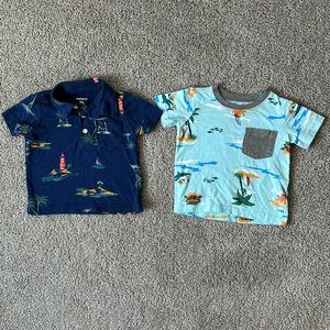 Set of 2 Carter boy tee shirts size 9 months